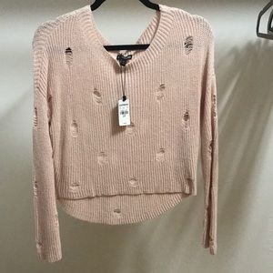 Light pink crop sweater